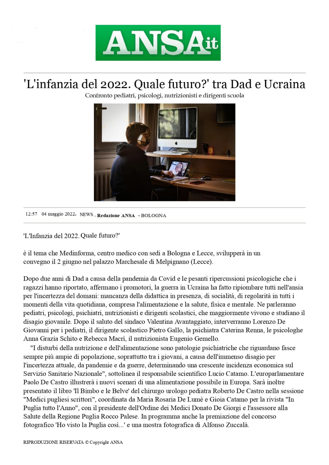 Ansa 2 giugno 2022